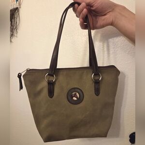 Rebecca Ray Canvas And Leather Bag Handbag Equestrian